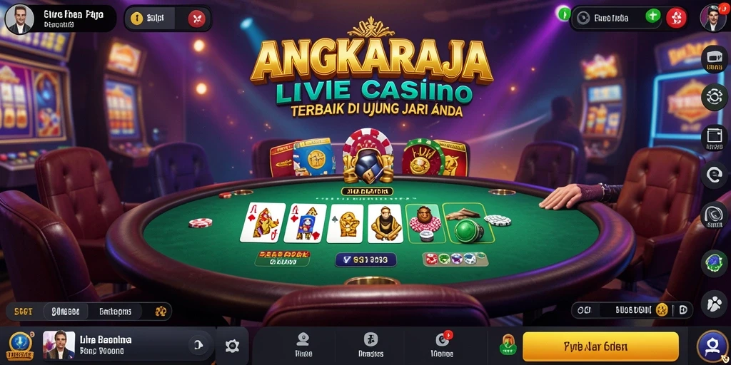 Tampilan gameplay Live Casino yang seru di ANGKARAJA.