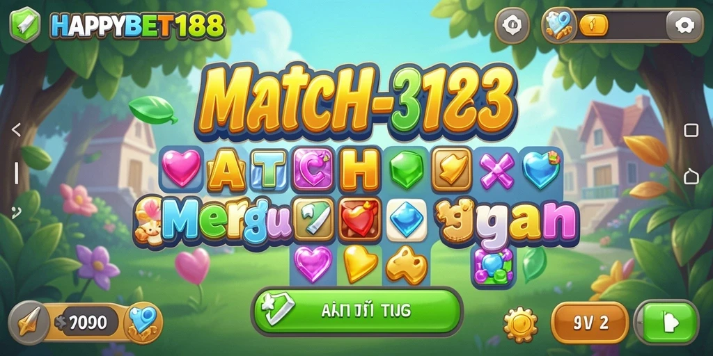 Screenshot dari gameplay Match-3 yang penuh warna dan menantang.