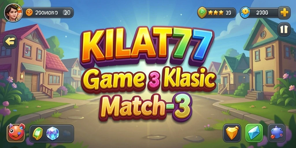 Tampilan gameplay KILAT77 menampilkan aksi mencocokkan objek yang seru.