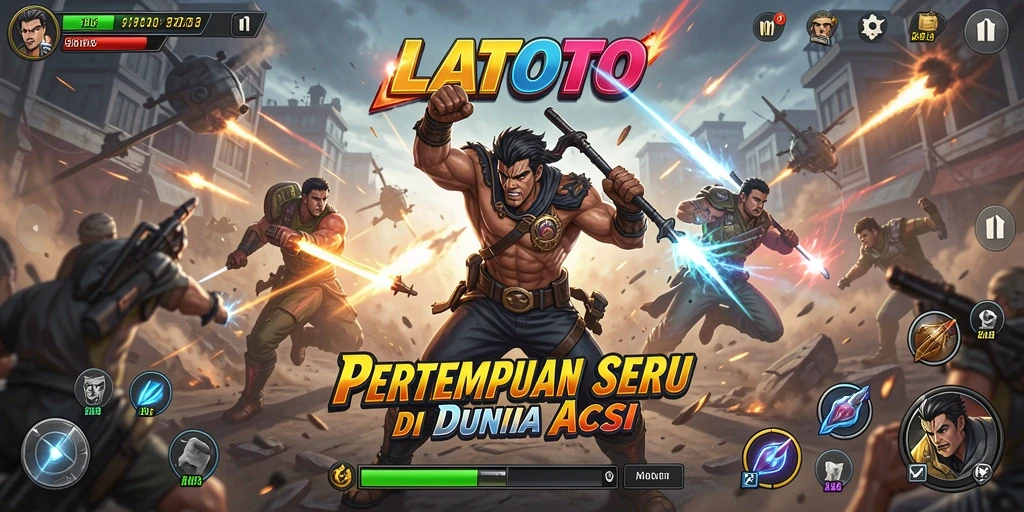 Tampilan gameplay seru dari LATOTO dengan aksi bertarung mendebarkan.