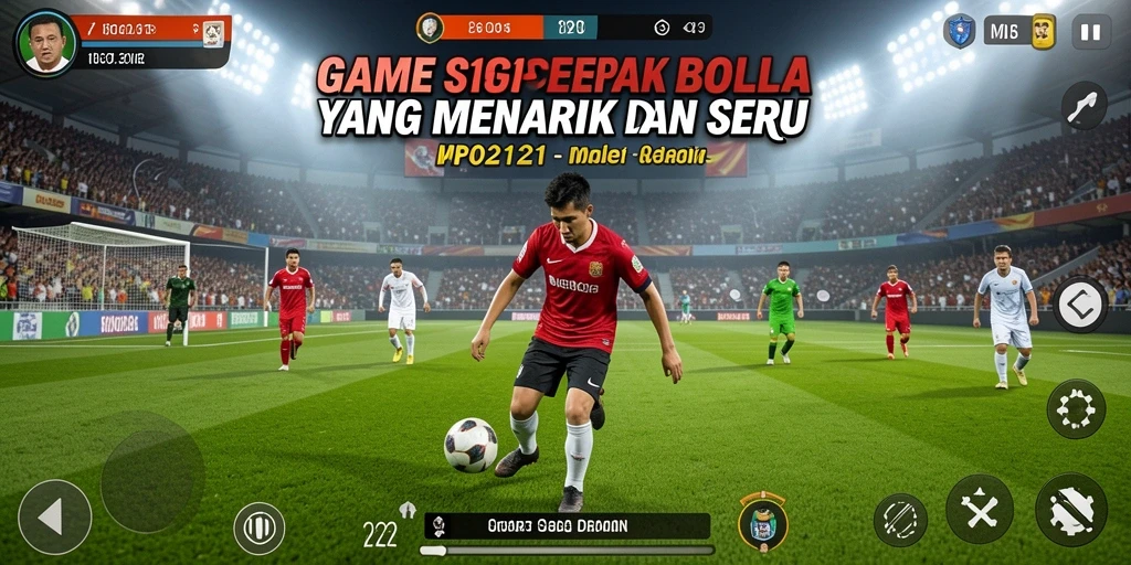 Tampilan seru gameplay sepak bola di MPO2121, penuh aksi dan strategi.