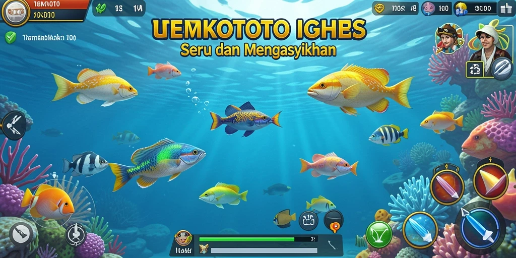 Tangkapan layar NEKOTOTO menunjukkan aksi menembak ikan yang mendebarkan.